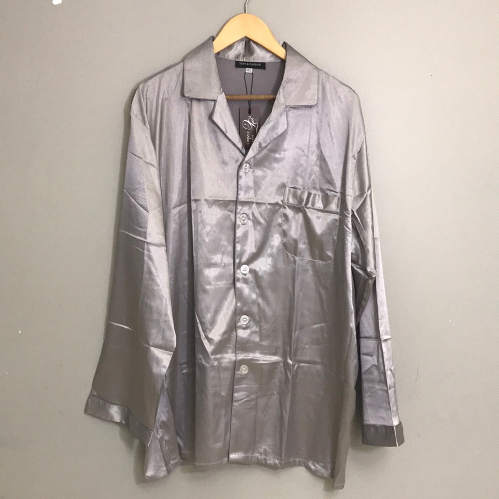 TONY AND CANDICE Mens Silk Pajama Long Sleeve E12